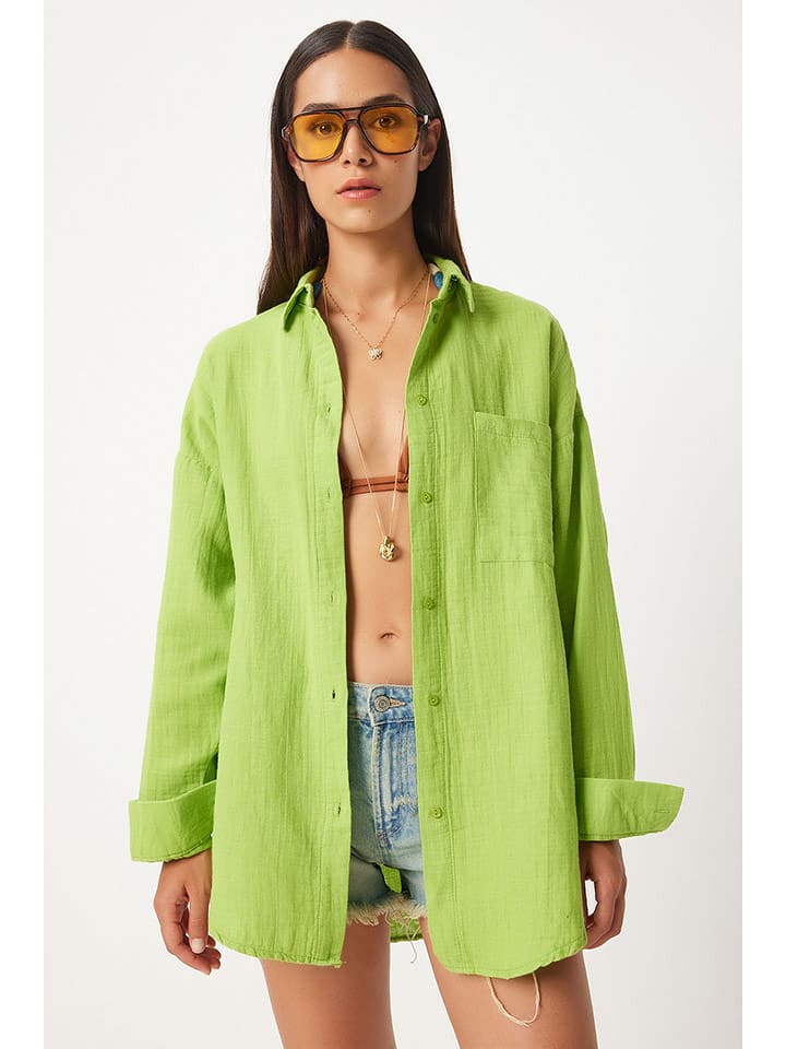 Happiness Istanbul Bluzka w kolorze zielonym rozmiar: 40