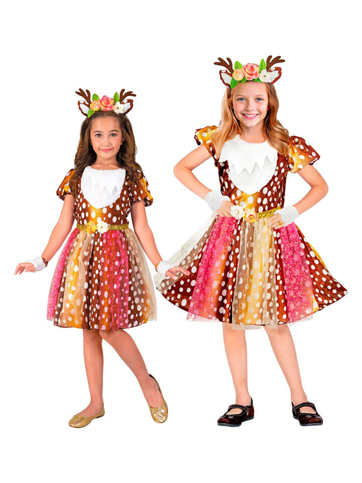 Widmann 3-częściowy kostium "Reindeer" w kolorze brązowo-jasnoróżowo-białym rozmiar: 140