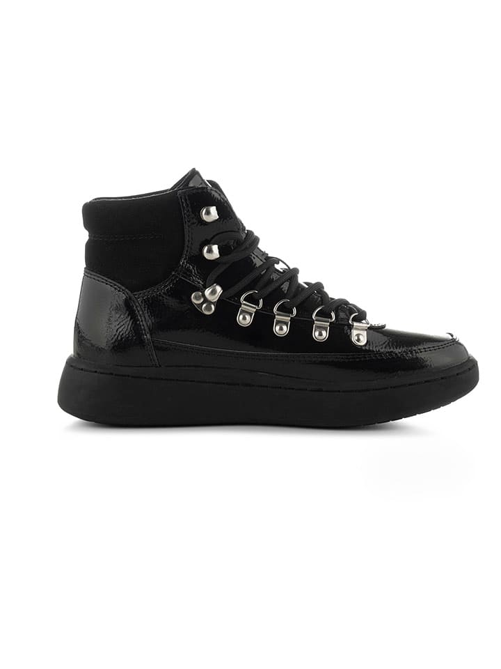 WODEN Skórzane sneakersy "Iris" w kolorze czarnym rozmiar: 39