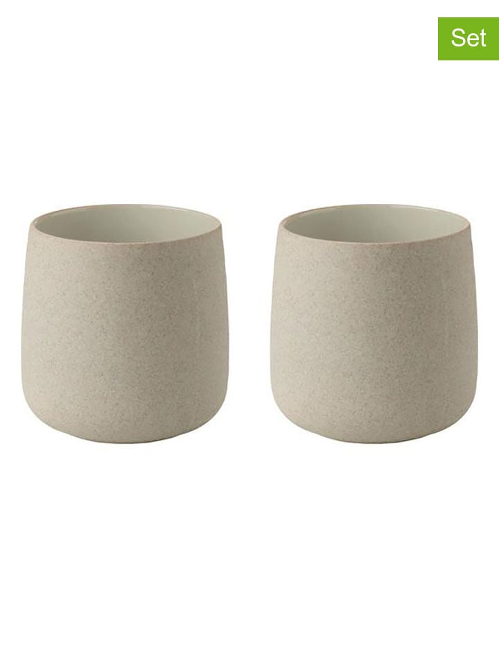 Stelton Kubki (2 szt.) "Emma" w kolorze beżowo-szarym - 220 ml rozmiar: onesize