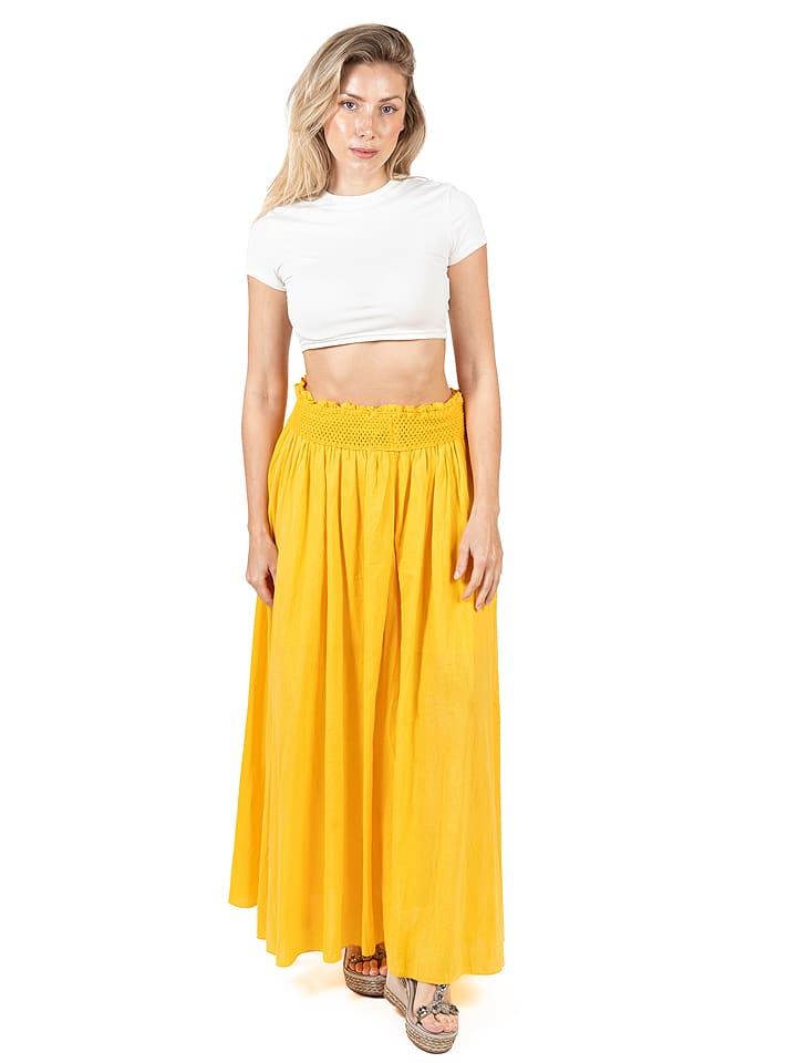 Isla Bonita by SIGRIS Spodnie w kolorze żółtym rozmiar: L