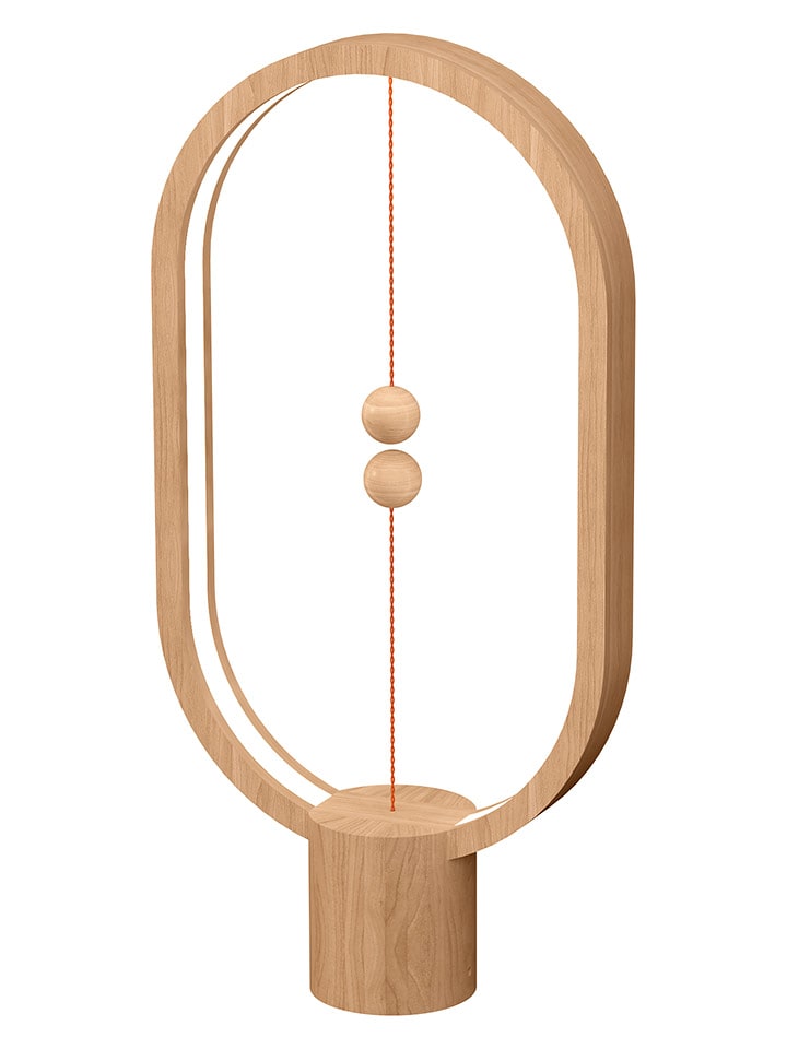 Designnest Lampa stołowa LED "Heng" w kolorze jasnobrązowym - 40 x 20 cm rozmiar: onesize