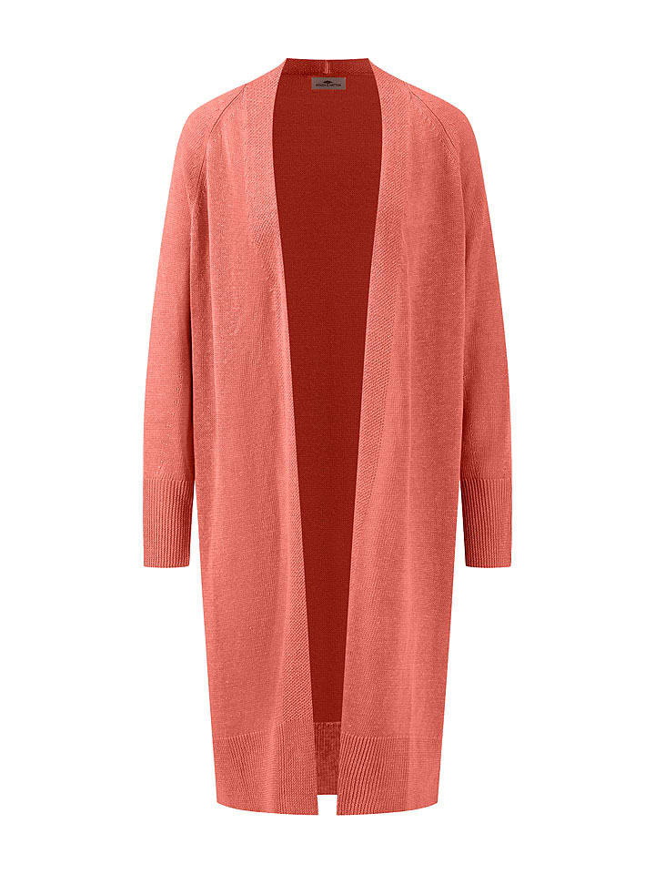 FYNCH-HATTON Lniany kardigan w kolorze pomarańczowym rozmiar: M