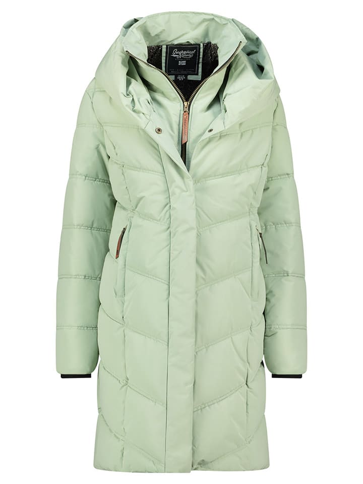 Geographical Norway Płaszcz zimowy "Djamila" w kolorze jasnozielonym rozmiar: L
