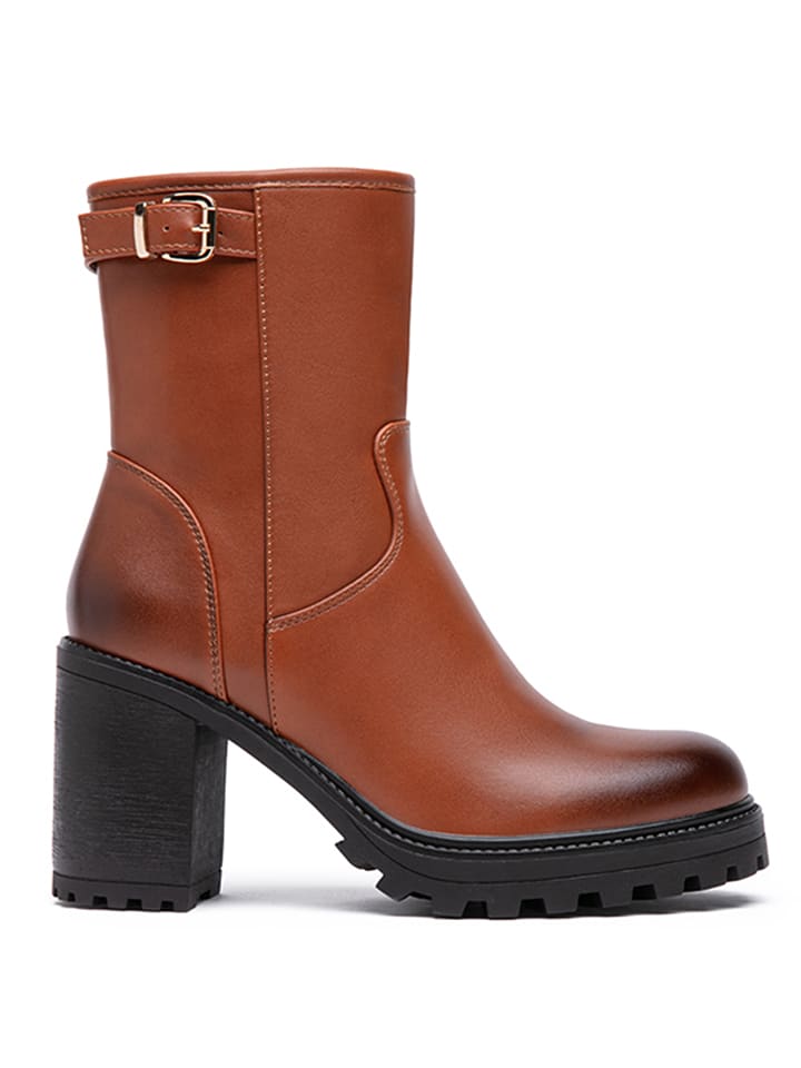 Foreverfolie Botki w kolorze jasnobrązowym rozmiar: 41