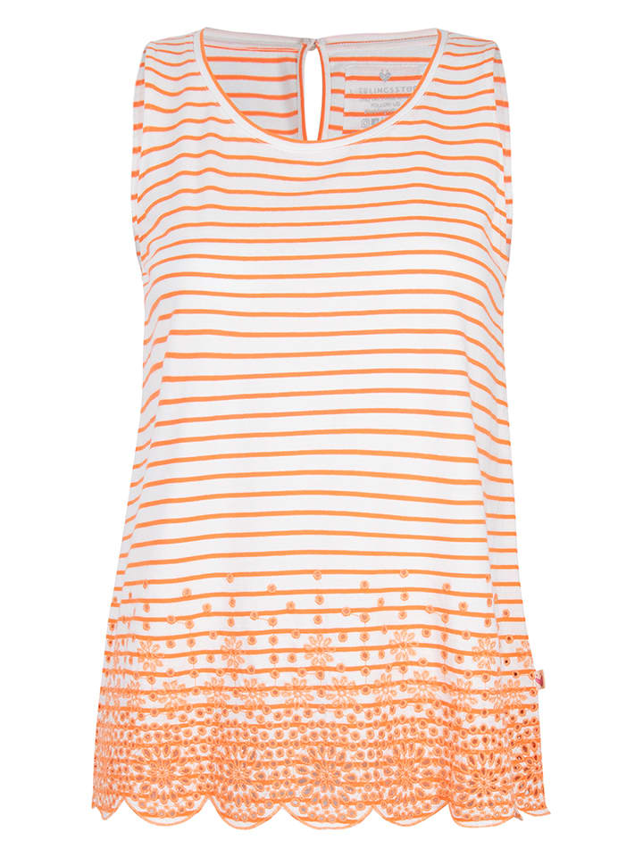 LIEBLINGSSTÜCK Top w kolorze pomarańczowo-białym rozmiar: 3XL