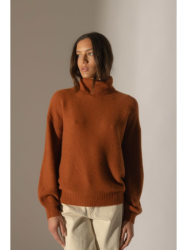 Perfect Cashmere Kaszmirowy golf "Pemba" w kolorze jasnobrązowym rozmiar: XL