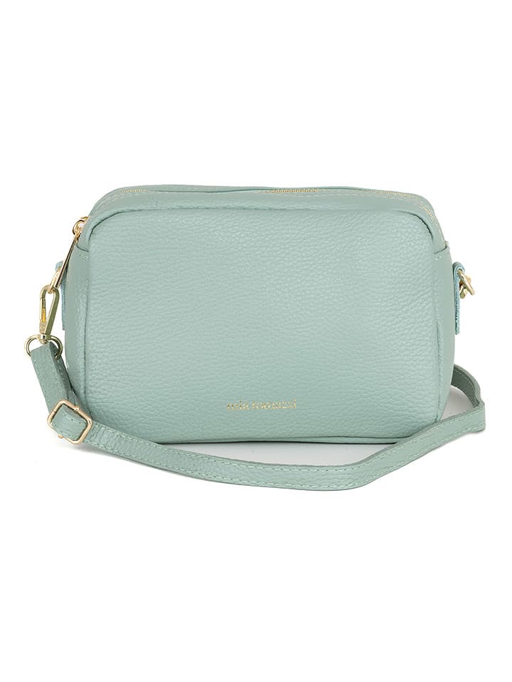 Mia Tomazzi Skórzana torebka "Astolfo" w kolorze miętowym - 23 x 16 x 11 cm rozmiar: onesize