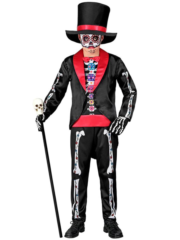 Widmann Kostium "DIA DE LOS MUERTOS" w kolorze czarno-czerwonym rozmiar: 104