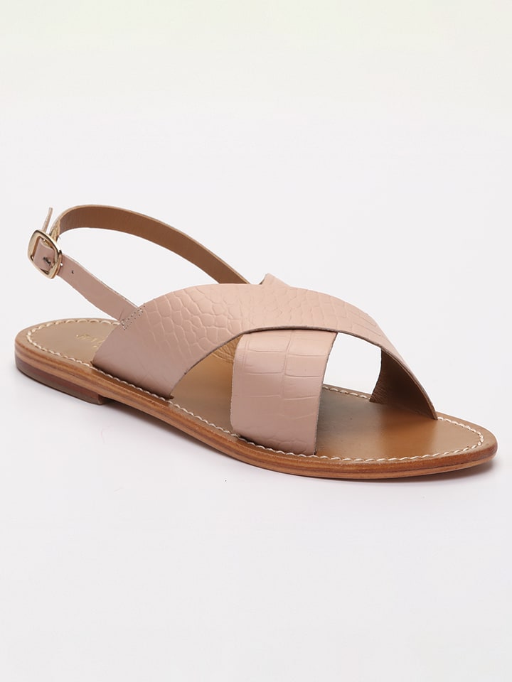 Les BAGATELLES Skórzane sandały "Sibella" w kolorze beżowym rozmiar: 39