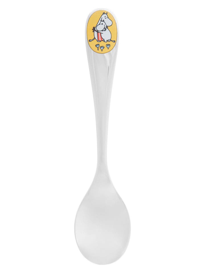 Moomin Łyżeczka w kolorze biało-żółtym do kawy - dł. 20 cm rozmiar: onesize
