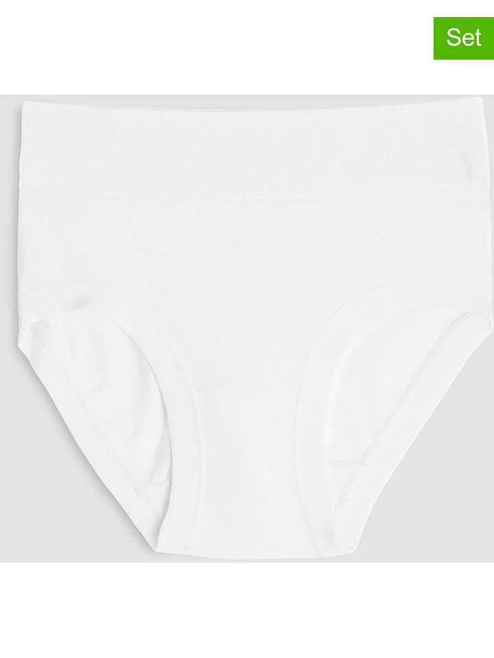 COTONELLA Pełne majtki high waist (3 pary) w kolorze białym rozmiar: 154