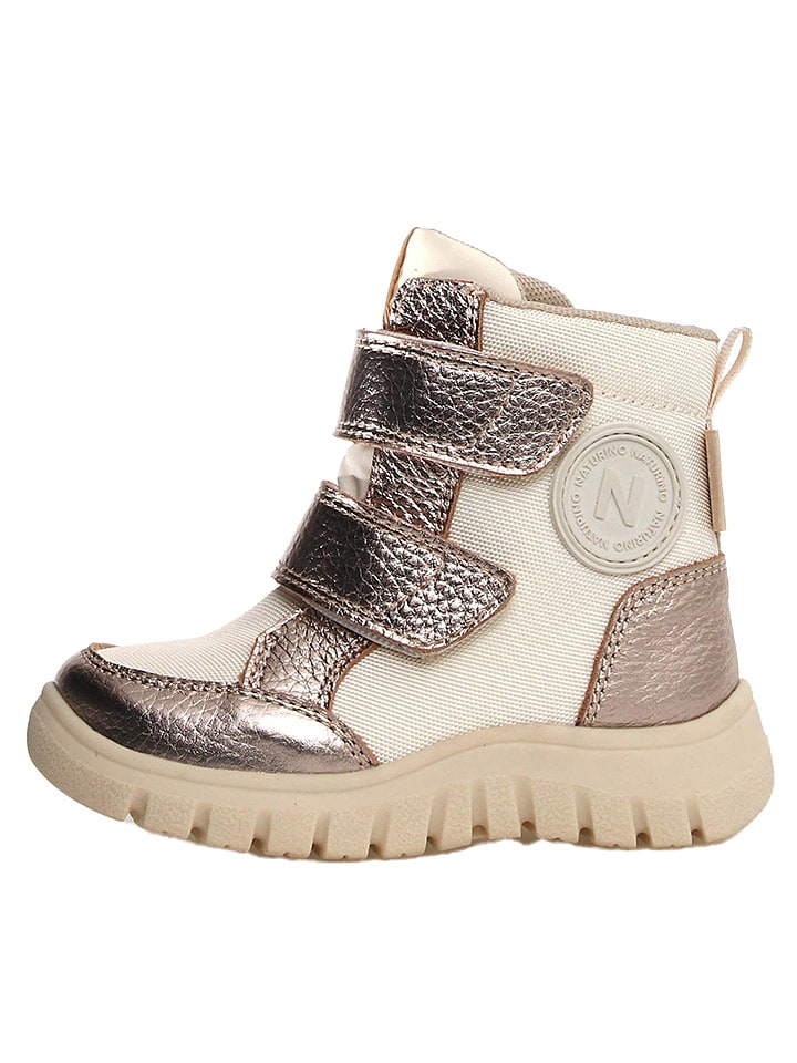 Naturino Botki zimowe "Geminae 3" w kolorze złoto-kremowym rozmiar: 27