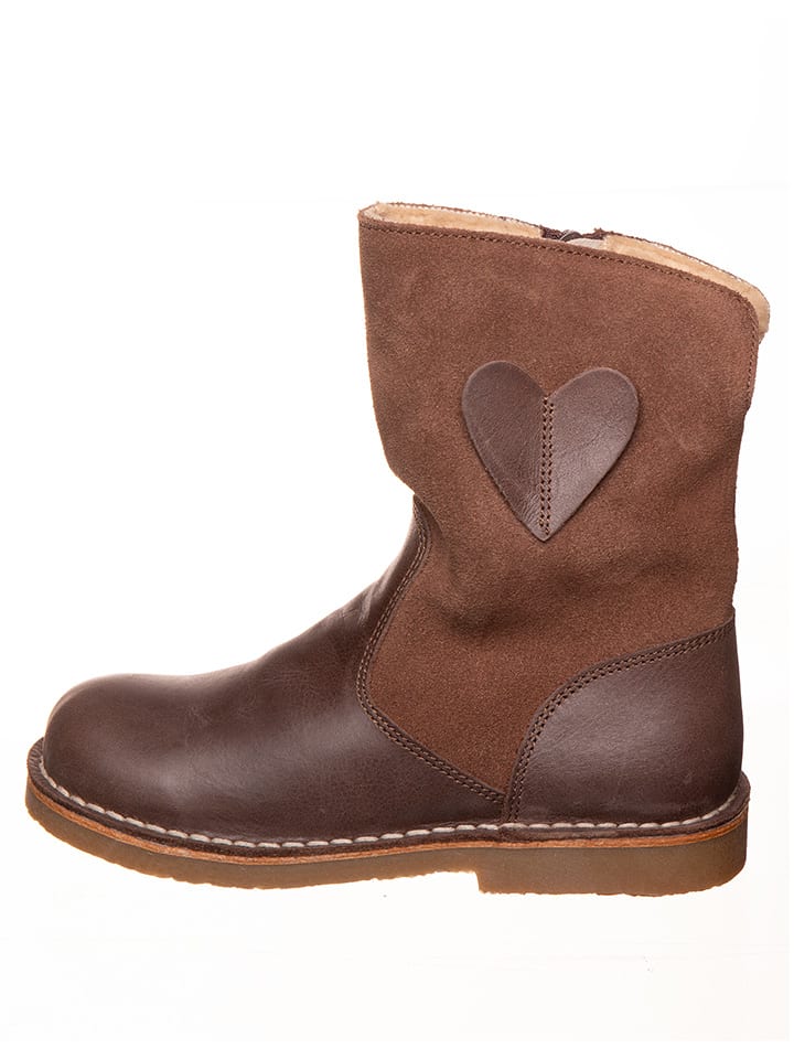 kmins Skórzane kozaki zimowe w kolorze jasnobrązowym rozmiar: 38