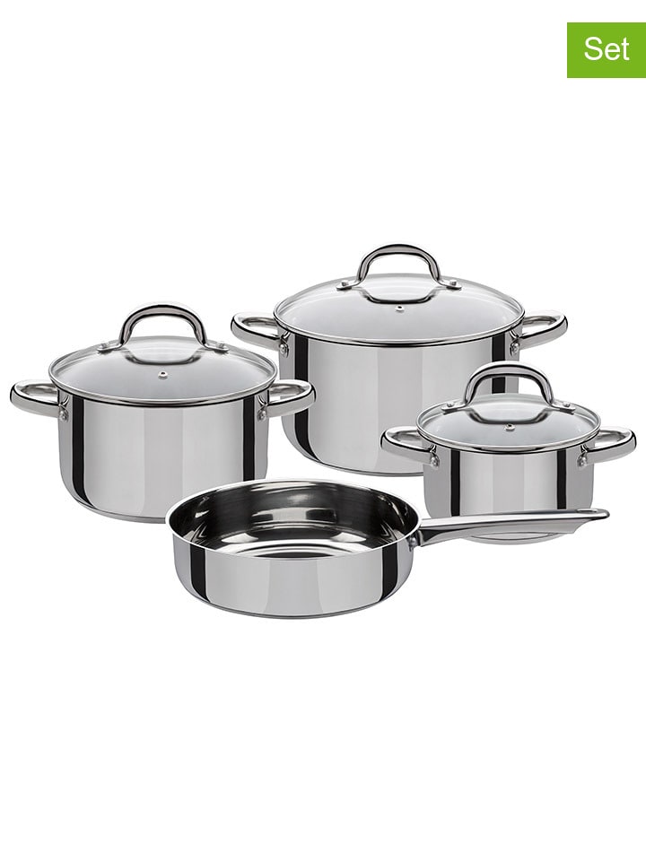 GSW 7-częściowy zestaw garnków "Montreal" w kolorze srebrnym rozmiar: onesize