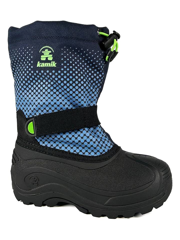 Kamik Kozaki zimowe "Slide" w kolorze niebiesko-czarnym rozmiar: 30