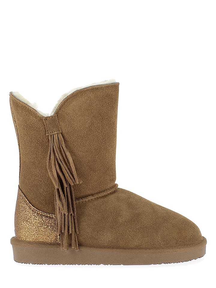 NICEBAY Skórzane kozaki "Meridian" w kolorze jasnobrązowym rozmiar: 37