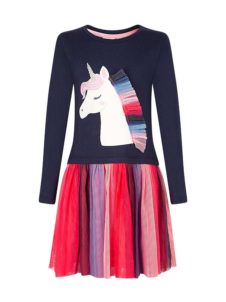 happy girls by Eisend Sukienka w kolorze granatowo-czerwonym rozmiar: 116