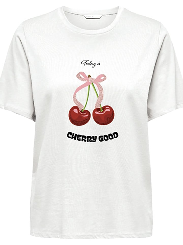 ONLY Koszulka "Kita" w kolorze białym rozmiar: M