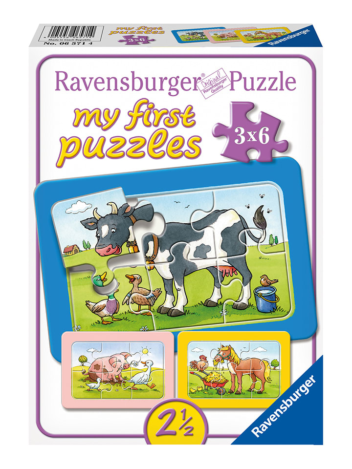 Ravensburger 6-częściowe puzzle (3 szt.) - 2+ rozmiar: onesize