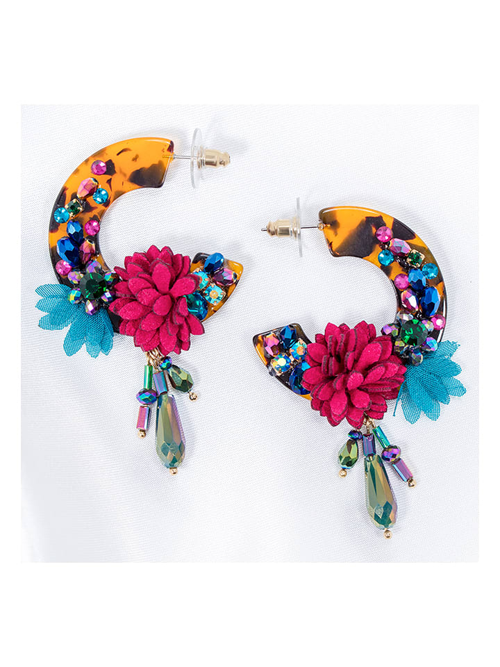 LUXURY AVENUE Kolczyki-kreole z kryształami rozmiar: onesize