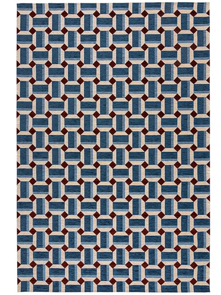 Flair Rugs Dywan "Lennox Geometric" w kolorze bordowo-niebieskim rozmiar: 120x170 cm