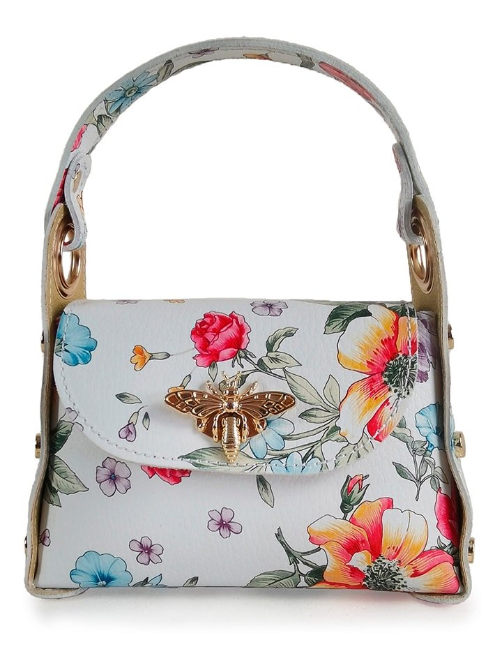 ORE10 Skórzana torebka "Liman" w kolorze kremowym - 22 x 22 x 12 cm rozmiar: onesize