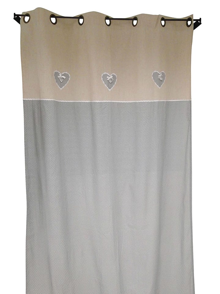 Anticline Zasłona w kolorze jasnoszaro-beżowym - 250 x 140 cm rozmiar: onesize