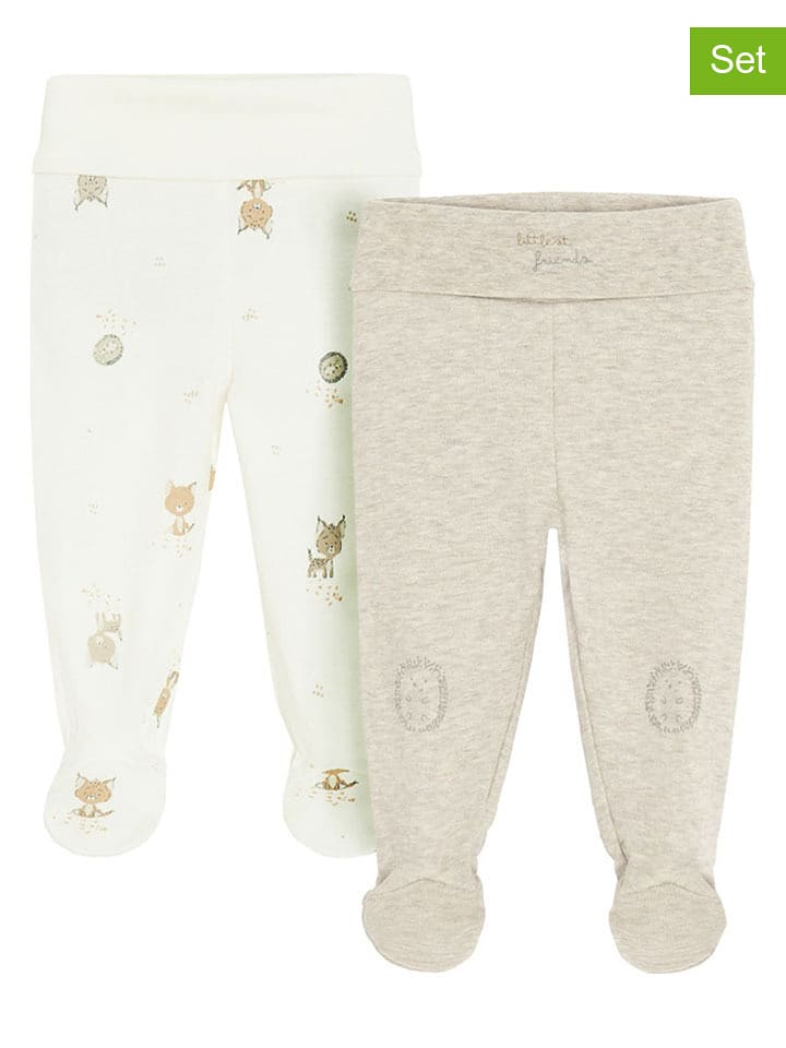 COOL CLUB Spodnie (2 pary) w kolorze kremowym rozmiar: 74