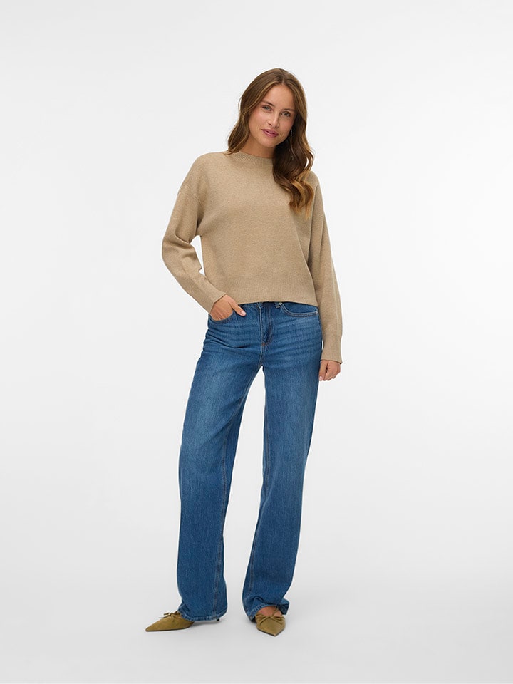 Vero Moda Sweter w kolorze beżowym rozmiar: XS