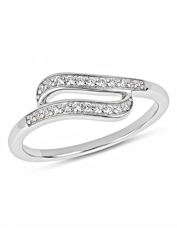 DI GIORGIO Srebrny pierścionek z cyrkoniami rozmiar: 56