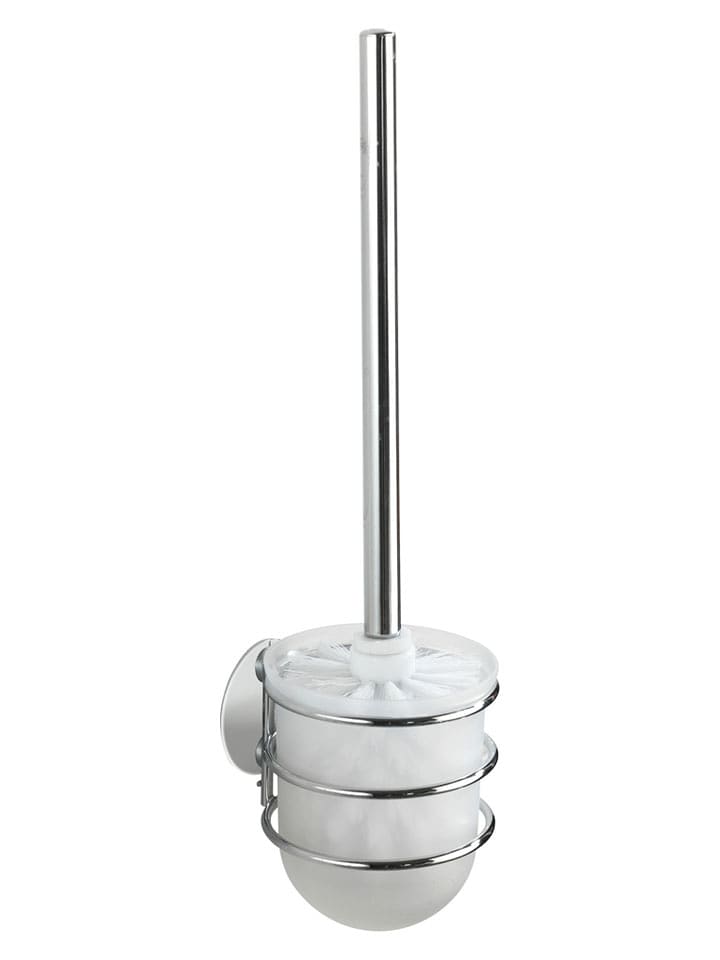 Wenko Zestaw WC "Turbo-Loc®" w kolorze srebrno-białym - wys. 37,5 cm rozmiar: onesize