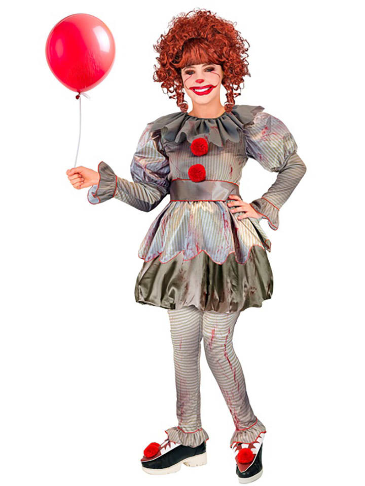 Widmann Kostium "Killer clown" w kolorze szarym rozmiar: 158