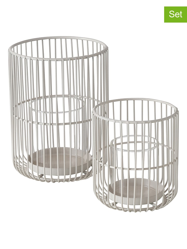 Boltze Świeczniki (2 szt.) "Cindy" w kolorze szarym rozmiar: onesize