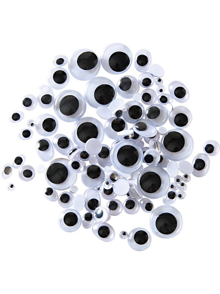 folia PAPER Ruchome oczka (100 szt.) w kolorze biało-czarnym rozmiar: onesize