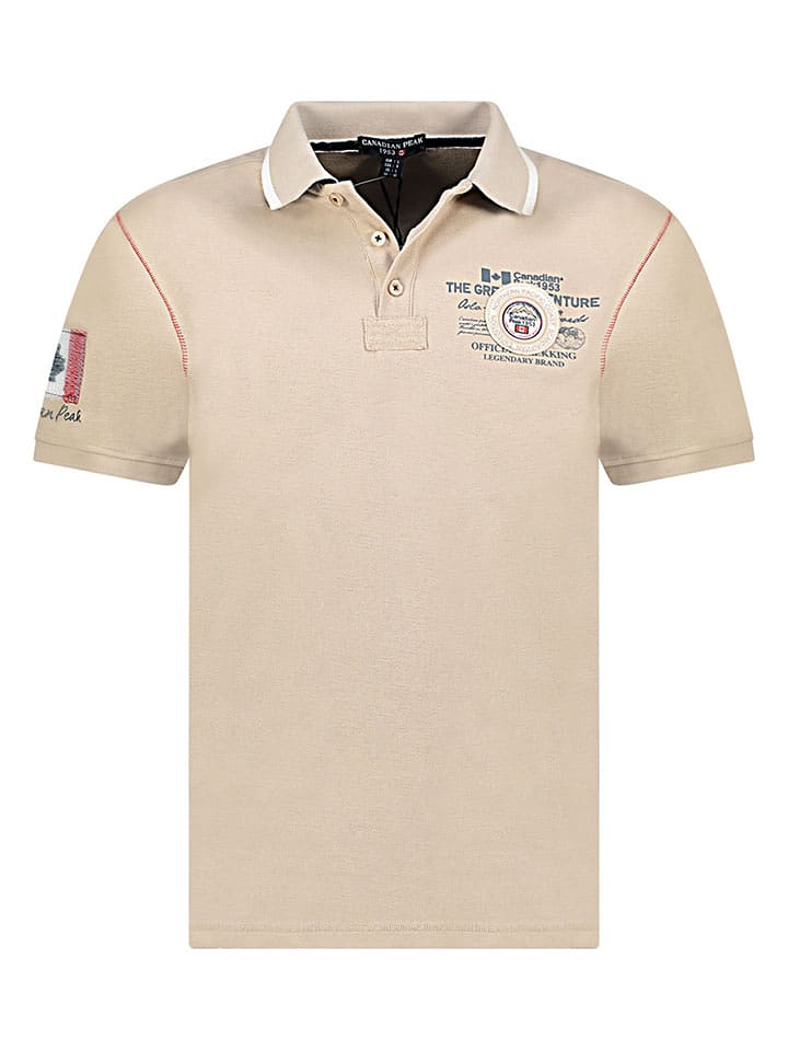 Canadian Peak Koszulka polo "Kilsvikeak" w kolorze beżowym rozmiar: S