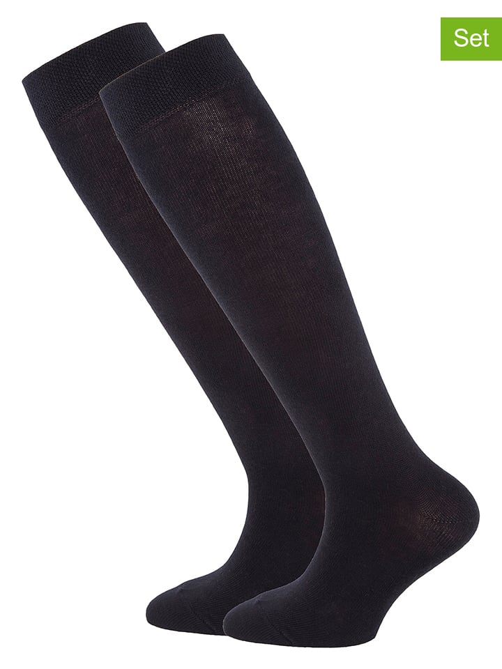ewers Podkolanówki (2 pary) w kolorze czarnym rozmiar: 39-42