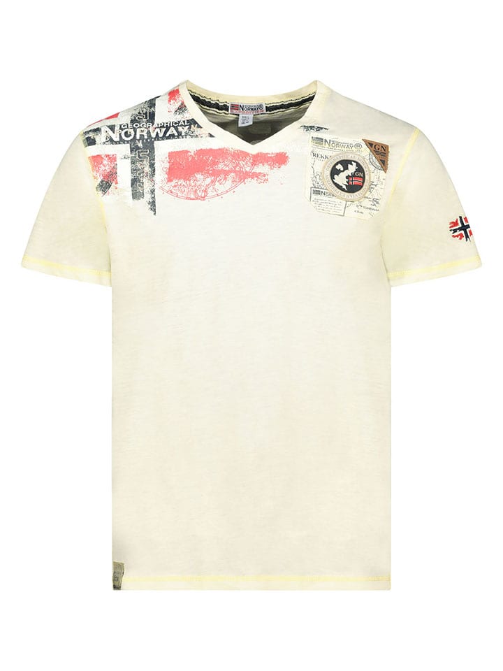 Geographical Norway Koszulka "Jamo" w kolorze żółtym rozmiar: S