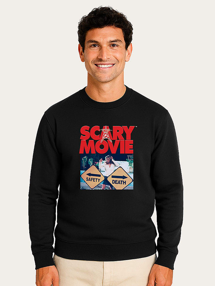 WOOOP Bluza "Scary Movie Official Safety vs Death" w kolorze czarnym rozmiar: XS