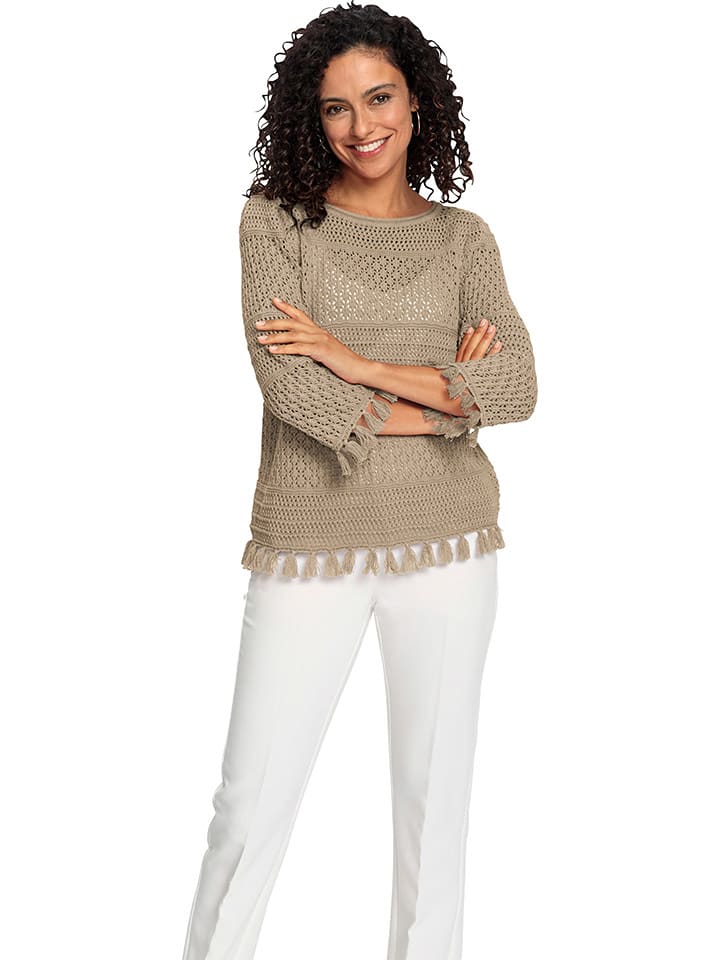 WITT WEIDEN Sweter w kolorze jasnobrązowym rozmiar: 40