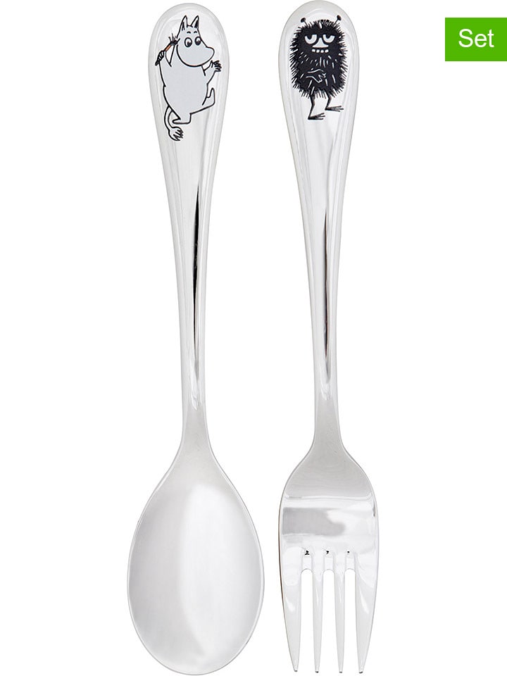 Moomin 2-częściowy zestaw sztućców dziecięcych - dł. 20,5 cm rozmiar: onesize