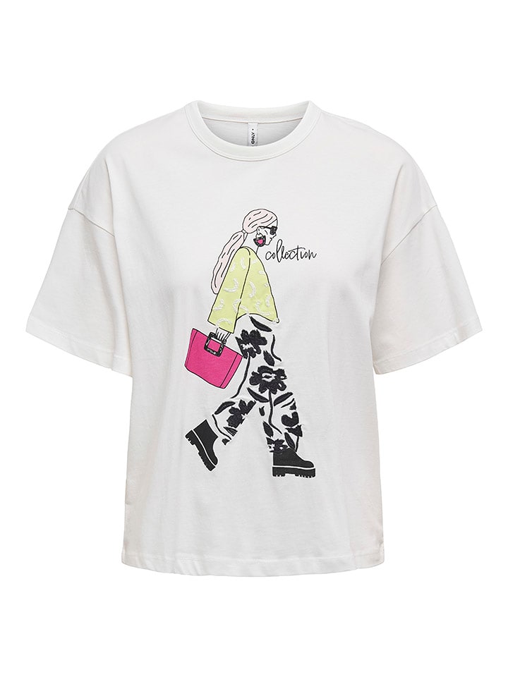 ONLY Koszulka "Tenna" w kolorze białym rozmiar: XL