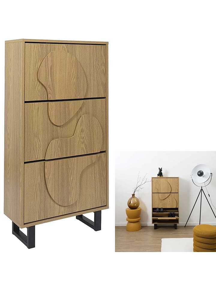 Rétro Chic Szafka "Calypso" w kolorze jasnobrązowym na buty - 60 x 115 x 24 cm rozmiar: onesize