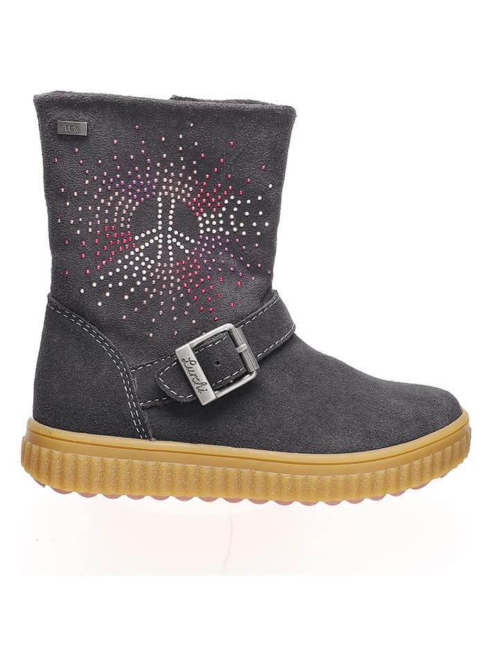 Lurchi Skórzane botki zimowe "Yanni" w kolorze szarym rozmiar: 29