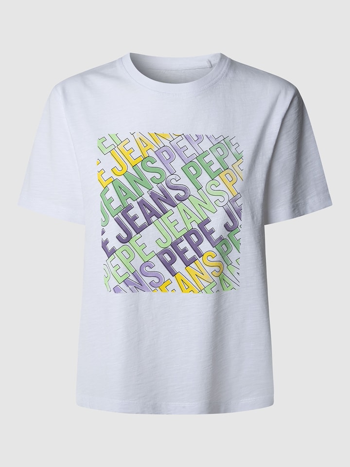 Pepe Jeans Koszulka "Amelia" w kolorze białym rozmiar: M