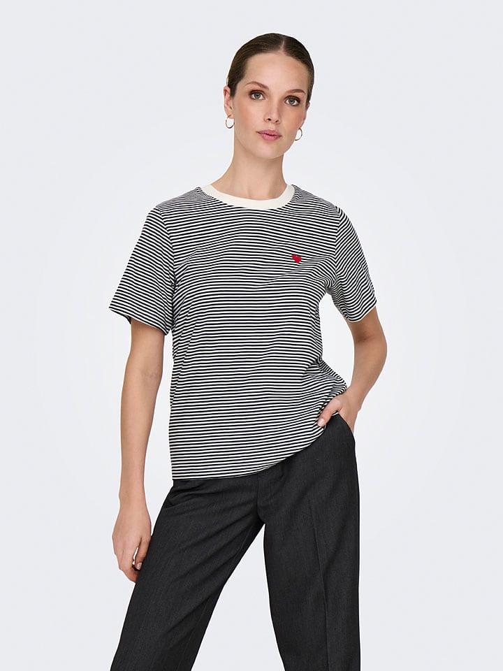 JDY Koszulka w kolorze czarno-białym rozmiar: L