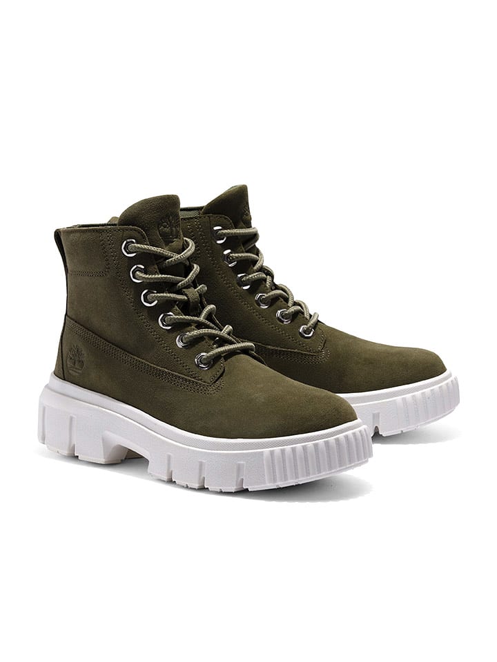 Timberland Skórzane botki "Greyfield" w kolorze khaki rozmiar: 36