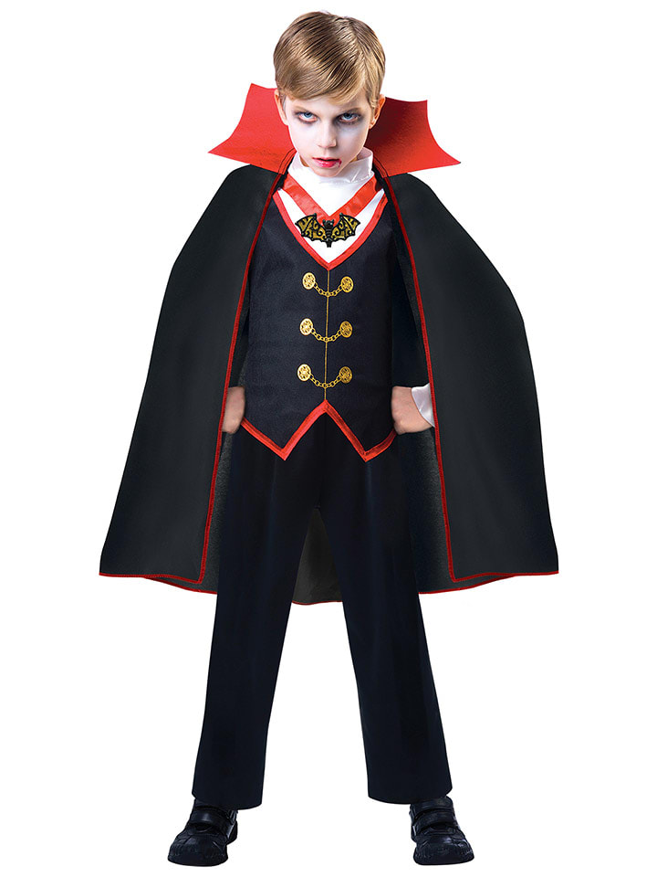 amscan 2-częściowy kostium "Dracula" w kolorze czarnym rozmiar: 140-152