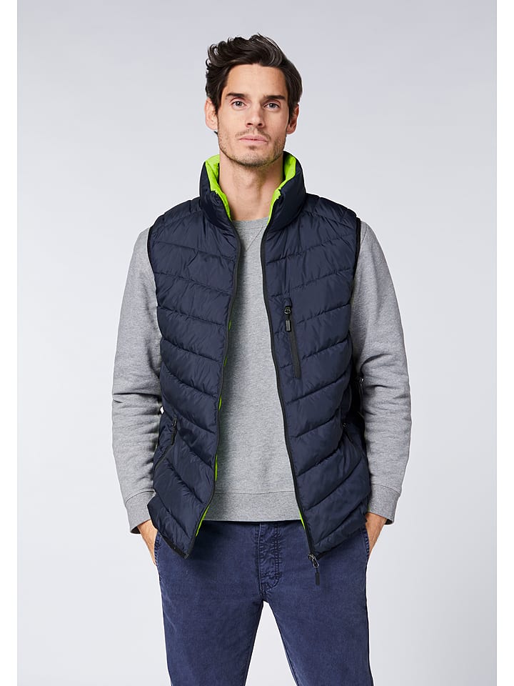 Chiemsee Kamizelka pikowana w kolorze granatowym rozmiar: S