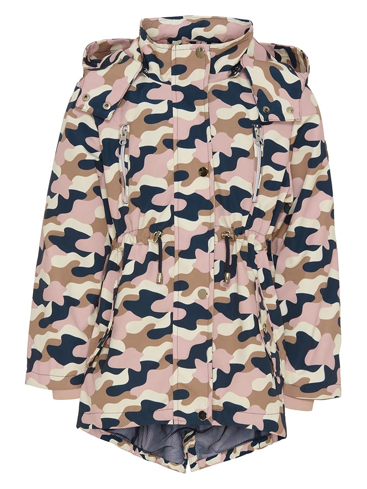 HULABALU Kurtka przejściowa "Isabella" w kolorze jasnoróżowym ze wzorem rozmiar: 98/104